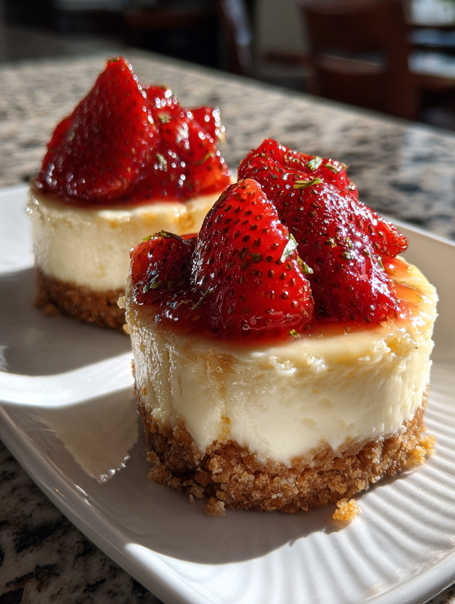 Mini Cheesecakes met Aardbeien