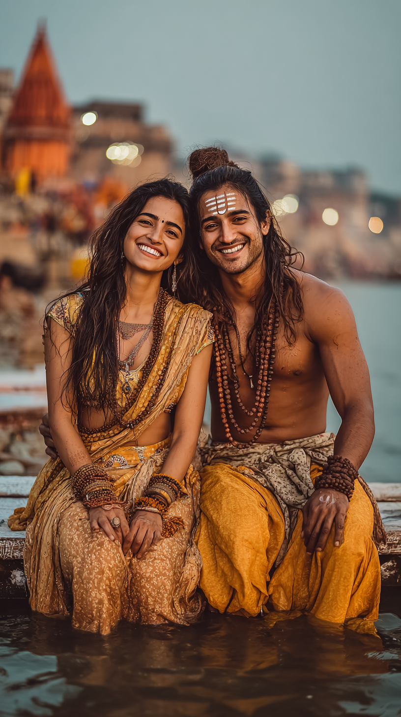 Vibrant Meenam festival celebration with palm leaves