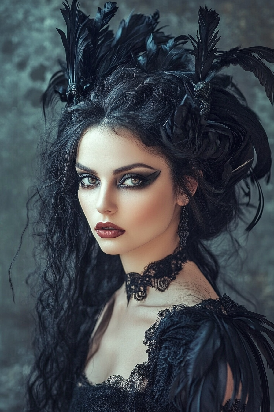 15+ Sparkling Hair Tinsel Ideas to Add Magic to Your Mane (All Colors!). - 6. Black Magic