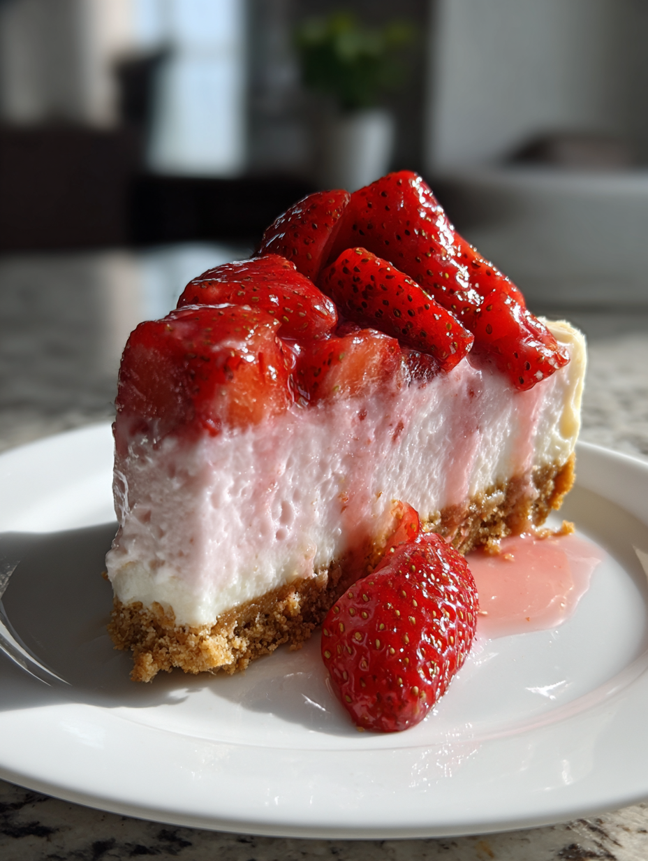 Aardbei Cheesecake zonder Bakken
