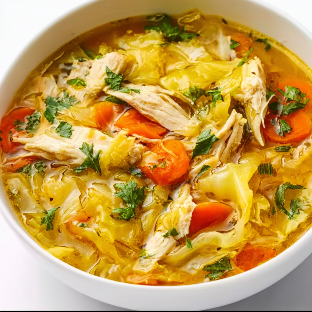 Cozy Soul-Warming Cabbage & Chicken Soup