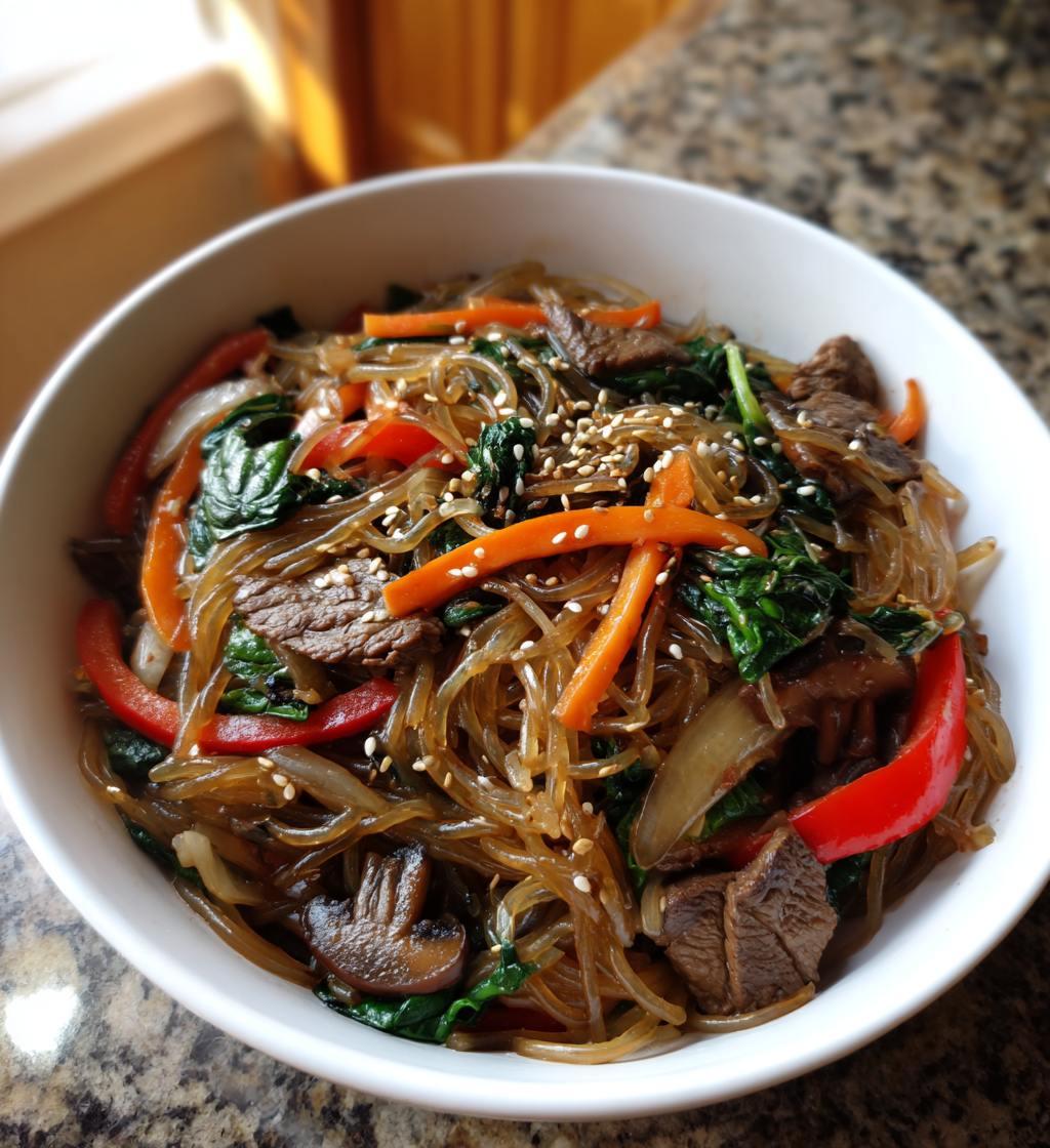 Japchae (Stir-Fried Noodles) - detail 1