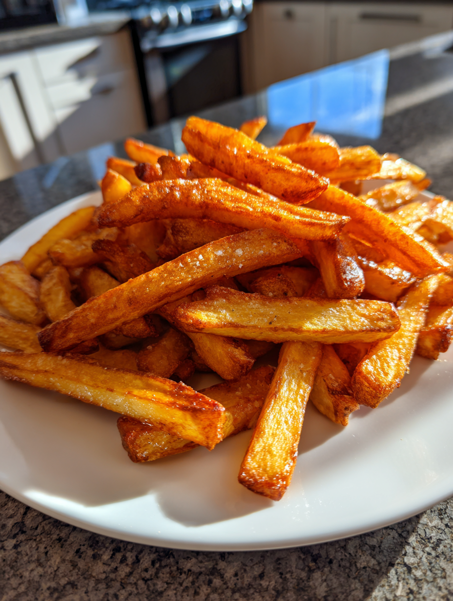 rezepte airfryer: Krosse Luftfritteuse Pommes Frites perfekt zubereitet rezepte airfryer