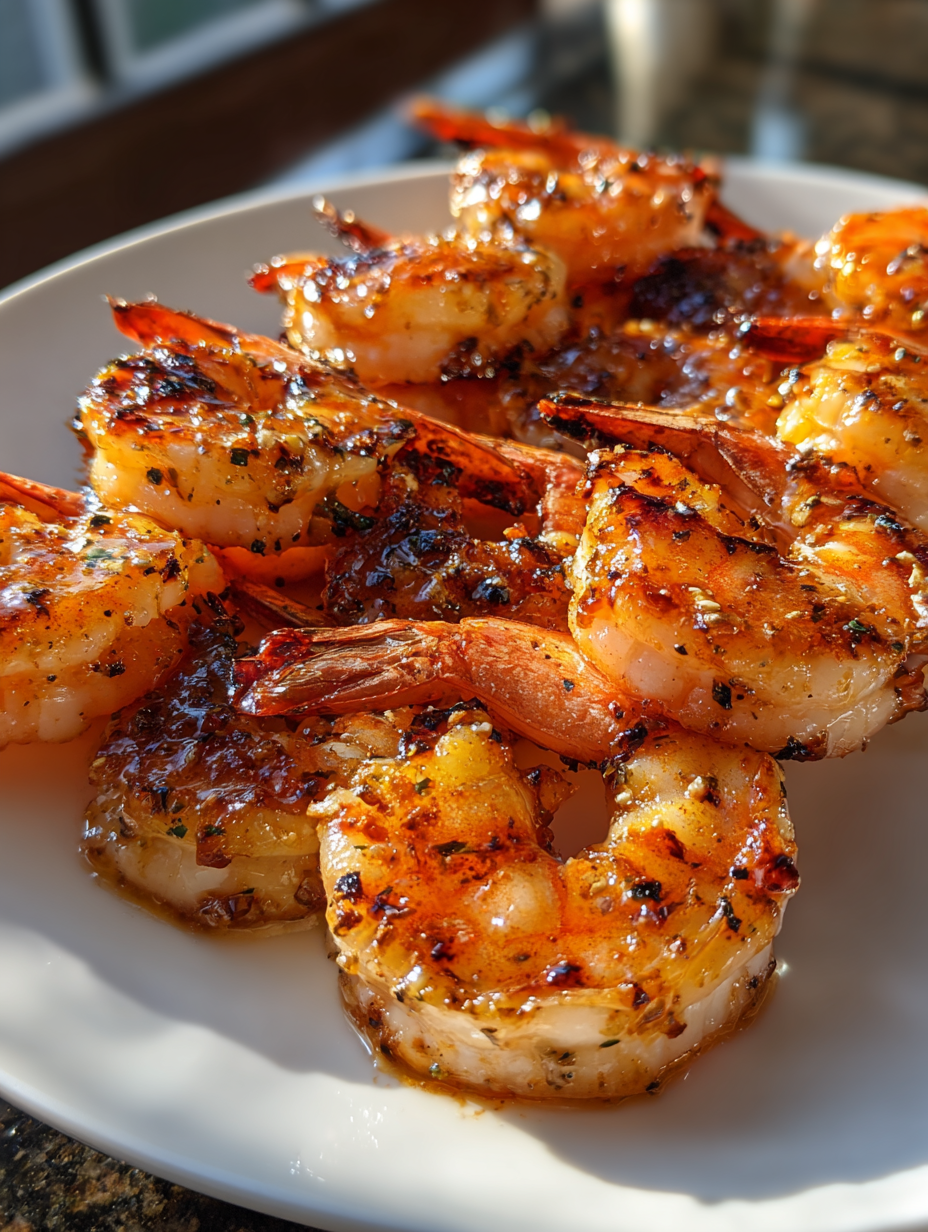 Garnalen van de BBQ