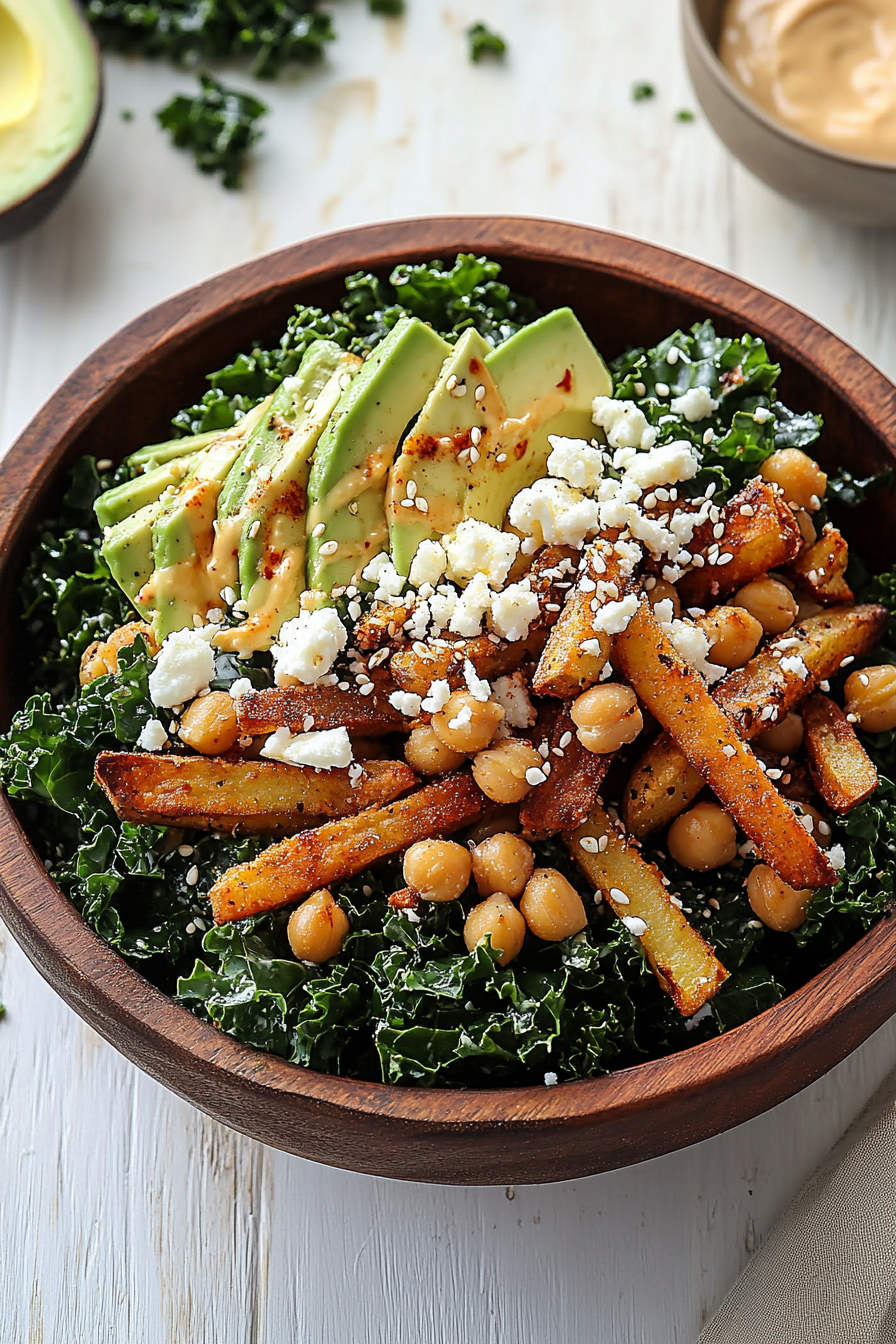 half baked harvest sweet potato kale salad with creamy honey mustard dressing