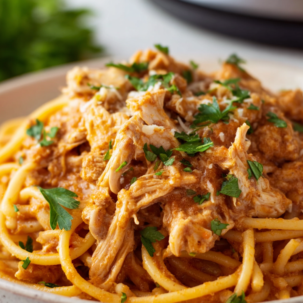 Slow Cooker Chicken Spaghetti